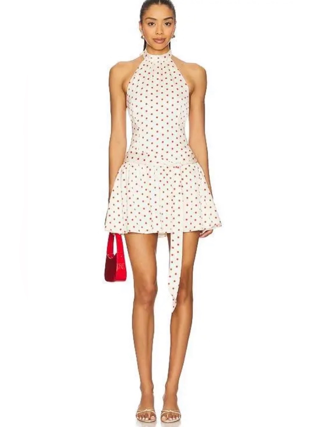 More To Come Cream And Red Polka Dot Mini Dress